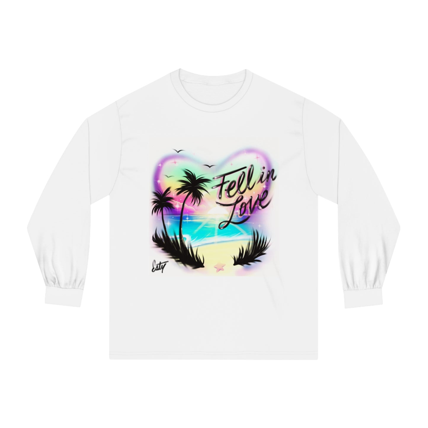 Fell in Love White Long Sleeve Tee
