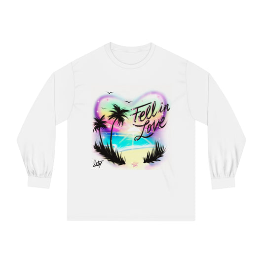 Fell in Love White Long Sleeve Tee